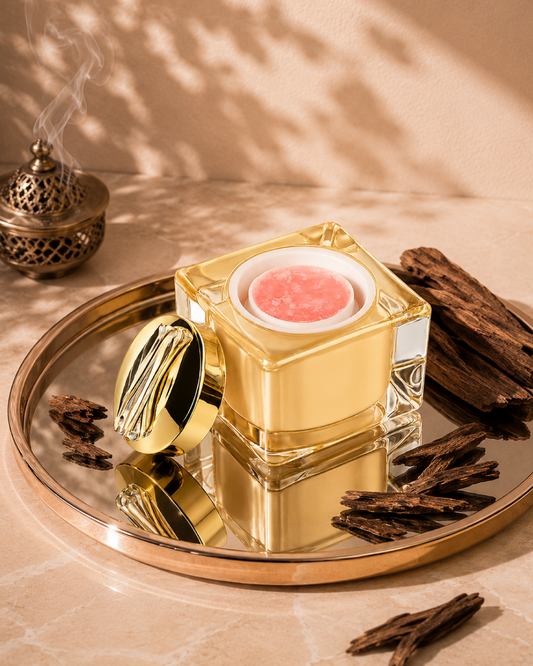 Alshaheen Perfumes Khamriya Oud Satin Jar Close-Up